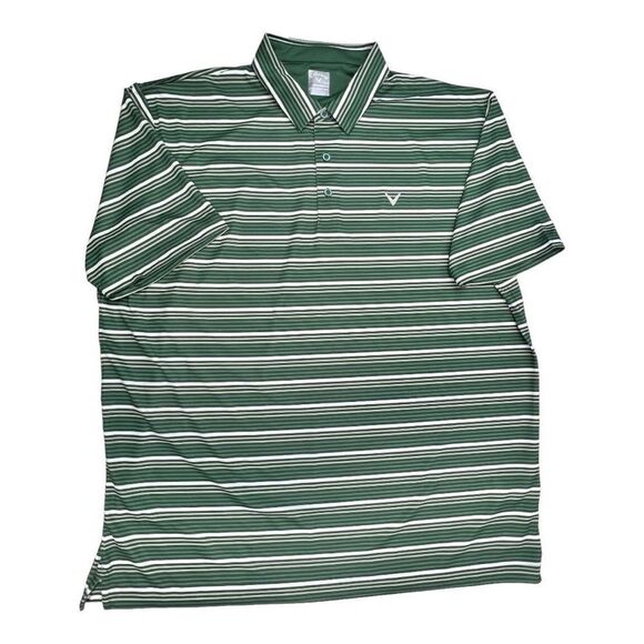 Callaway Polo Mens XXL Stripe Golf Polo Green Polyester - Picture 6 of 13